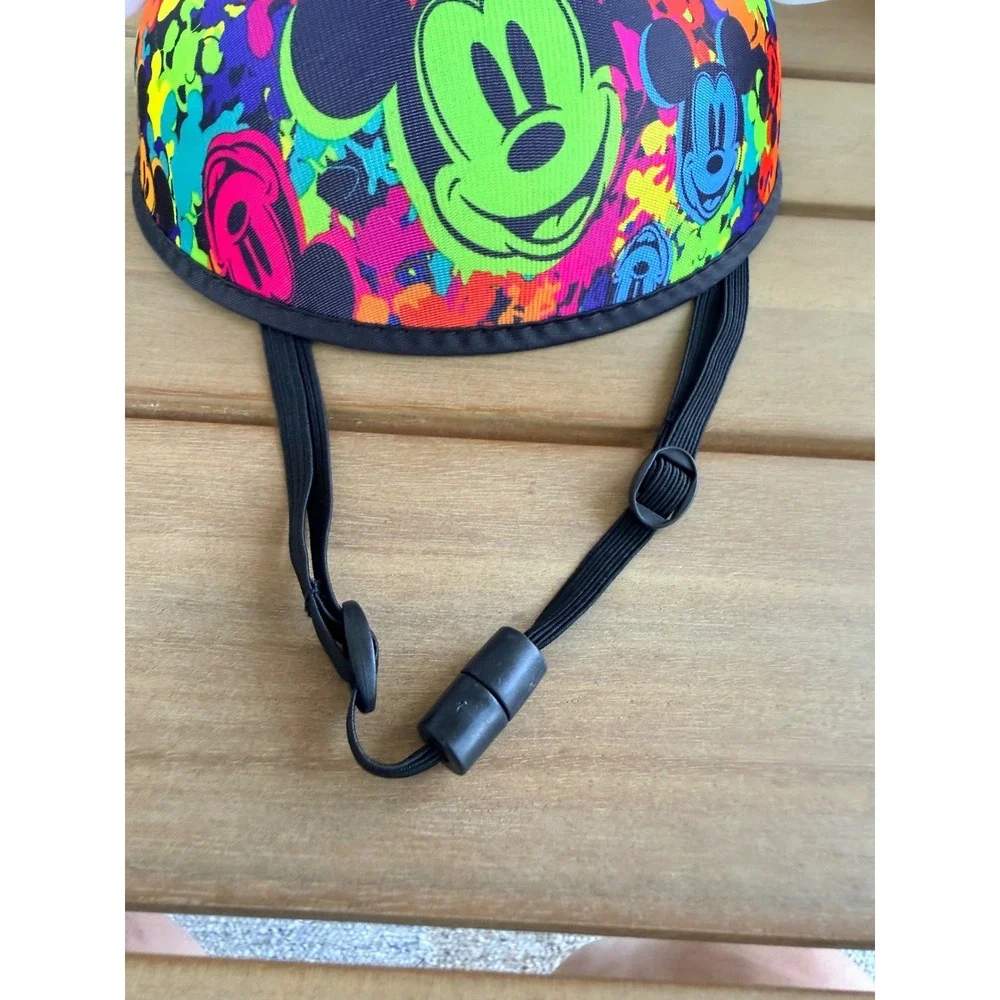 Disney Parks Mickey Mouse Glow with the Show Light Up Neon Splatter Ear Hat Cap